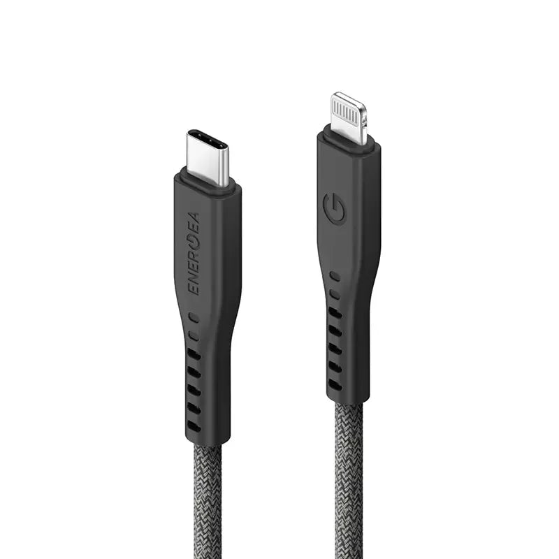 Energea Flow Usb-C To Lightning Cable 1.5M - Black - Tashqila Energea Flow Usb-C To Lightning Cable 1.5M - Black - Tashqila